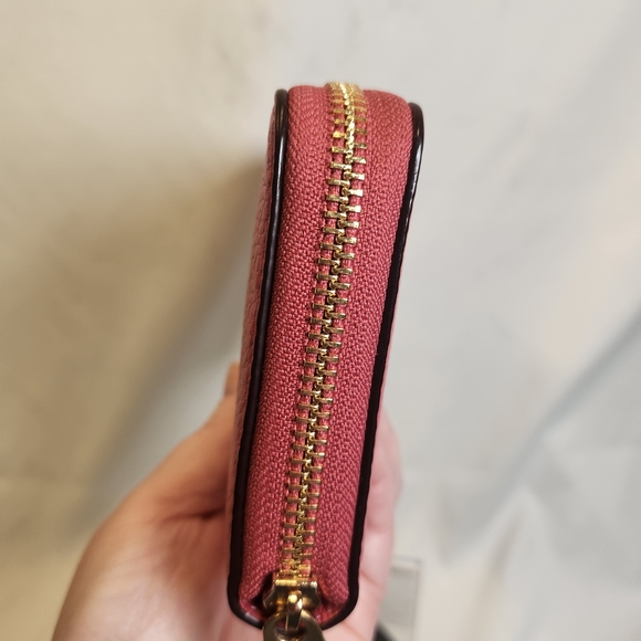 Coach Long Zip Around Leather Wallet Or Wristlet With Horse And Carriage - Picture 5 of 13